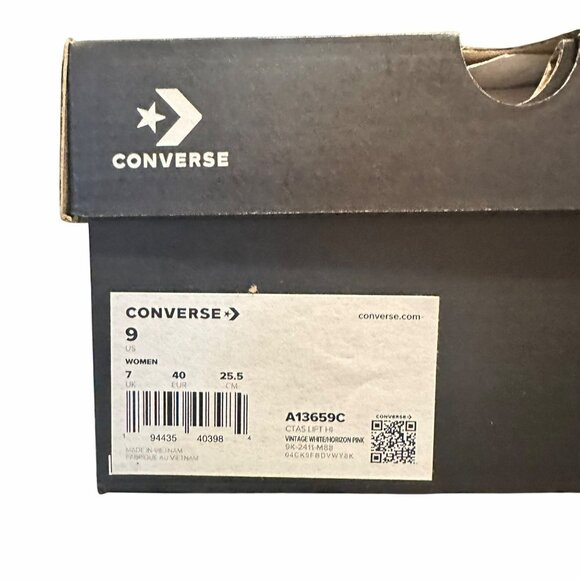 ⭐Converse Chuck Taylor Lift Rose Cross Stitch Sz 9 Women's Shoes Sneaker A13659C - Picture 8 of 11